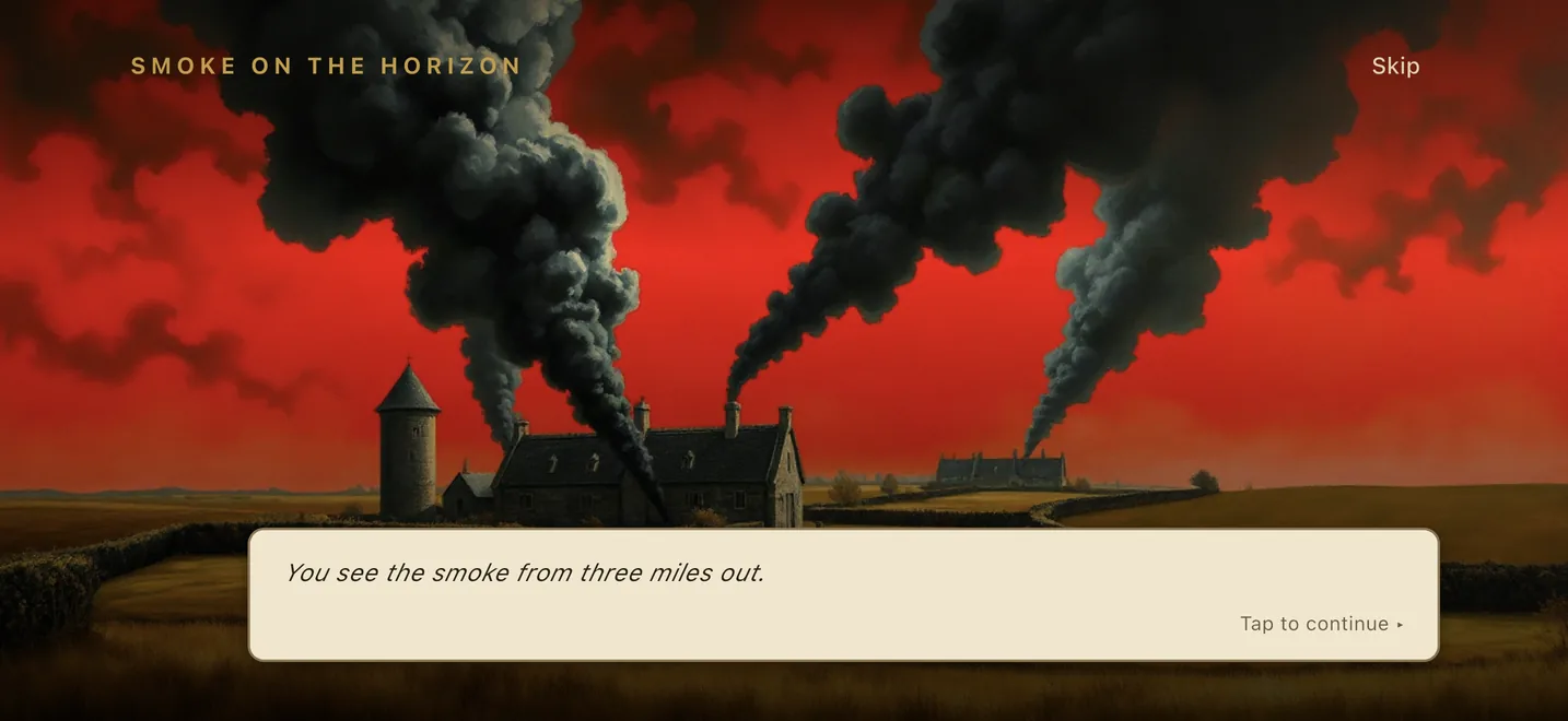 A voiced story scene