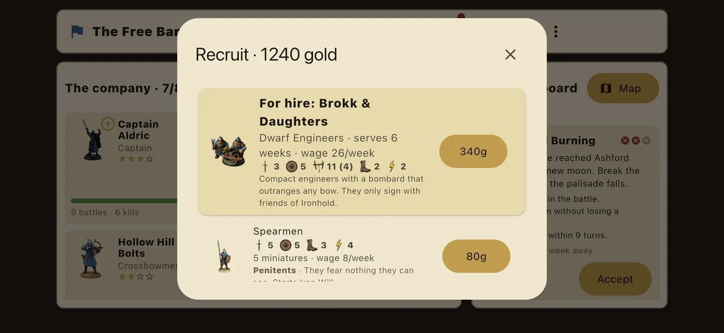 Recruiting new banners