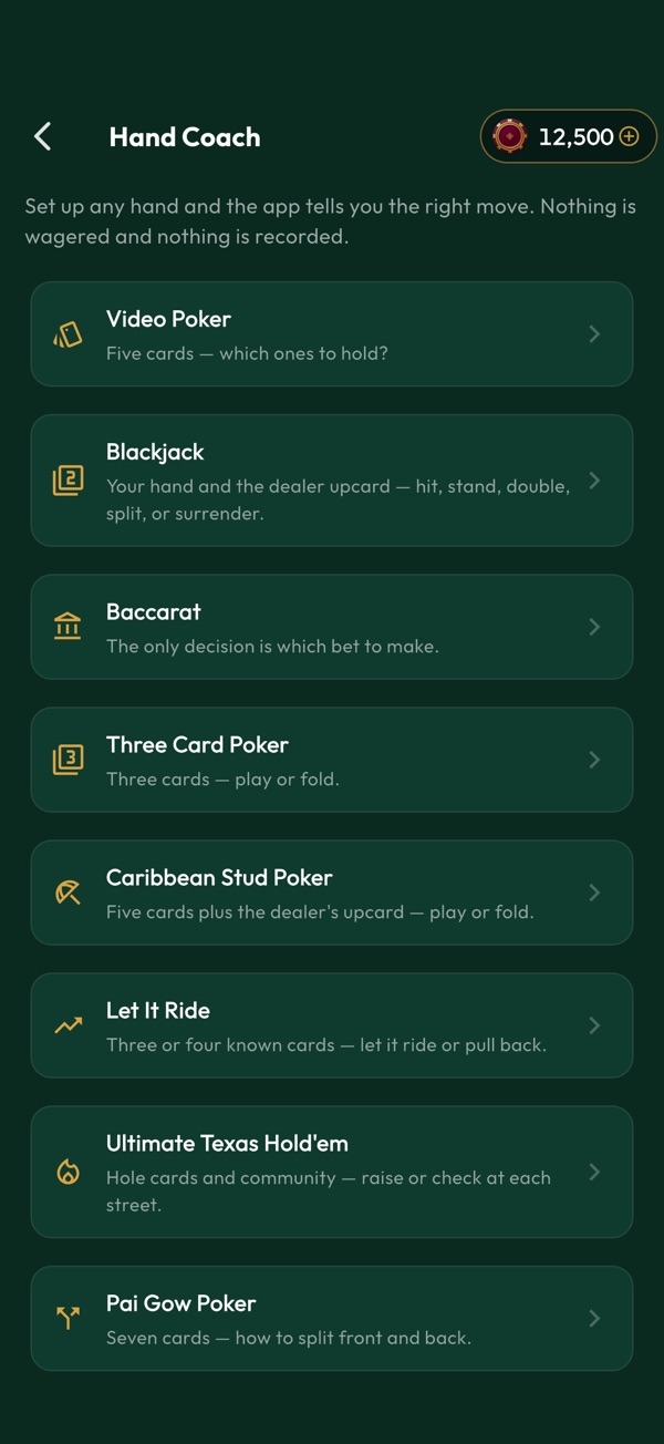 Hand Coach game picker